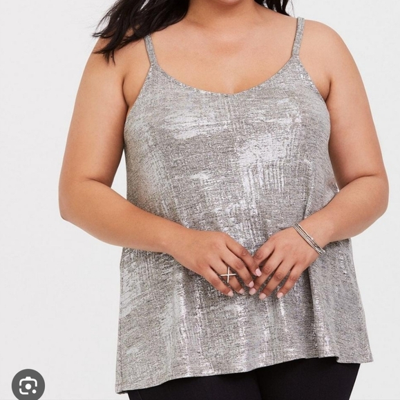 Torrid Glam Party Foil Hacci Swing Cami size 2X - Picture 1 of 10